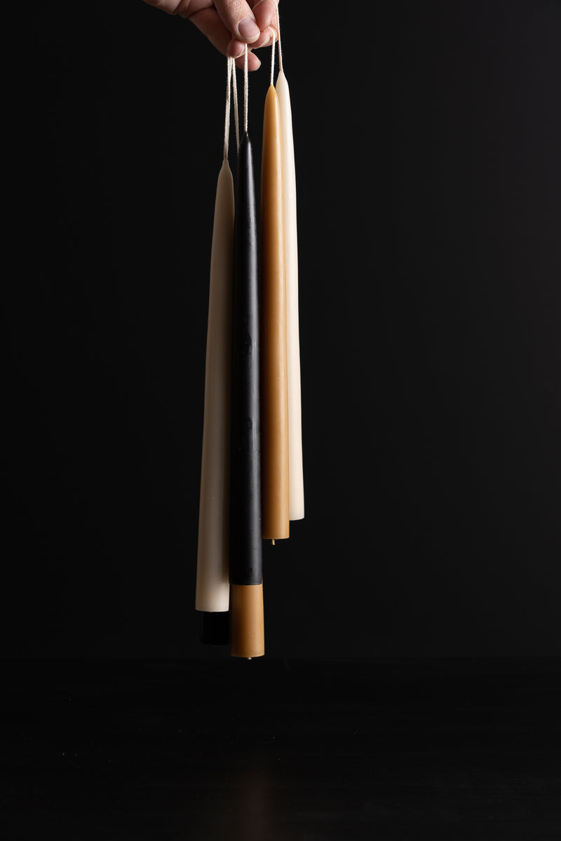Dipped Taper Candles 12" Parchment