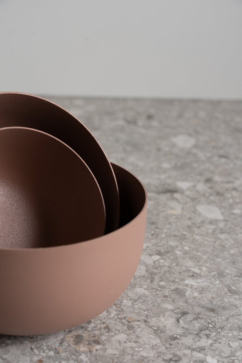 Reo Steel Bowl - Bark - S