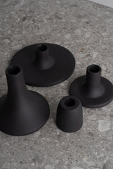 Taper Candle Holder - Wide - Smoke