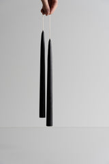Dipped Taper Candles 12" Smoke