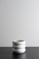 Circular Ceramic Pot - Polar White - M