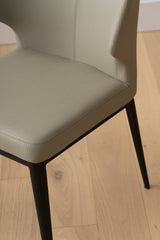 Cabo Leatherette Metal Dining Chair