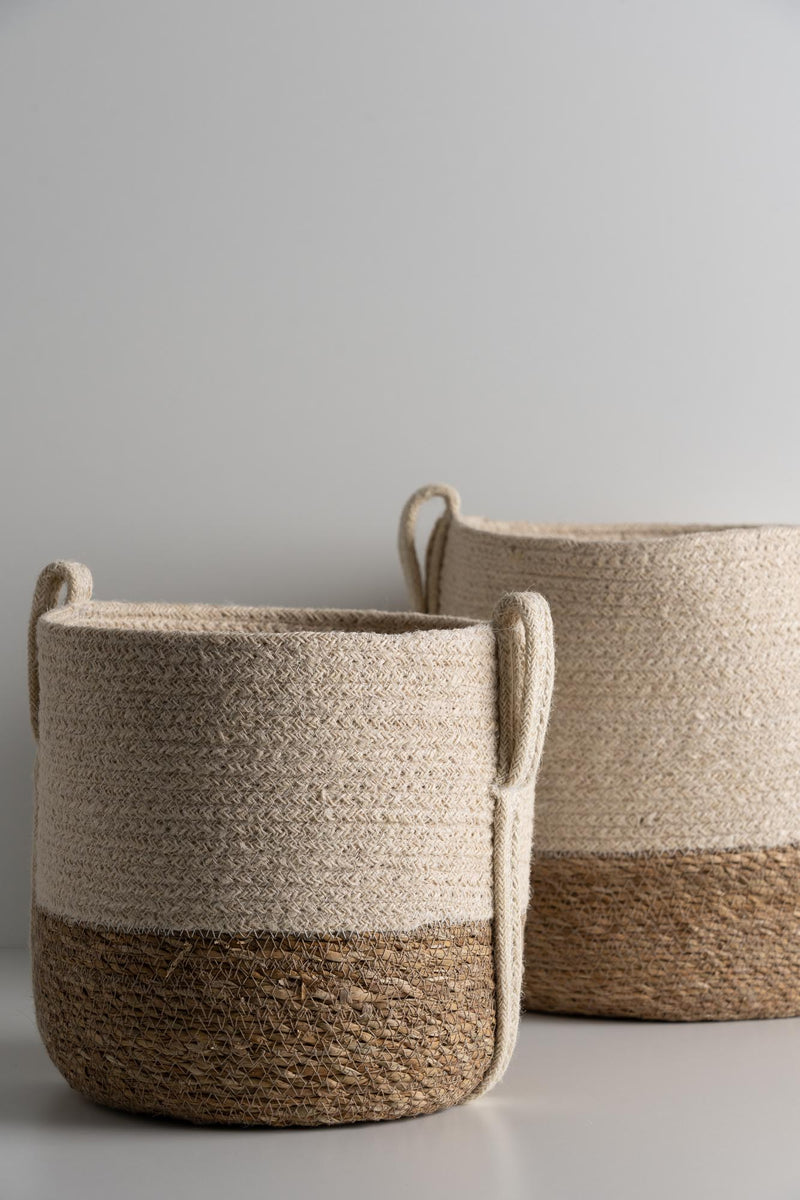 Savar Baskets with Side Handle - Set of 2