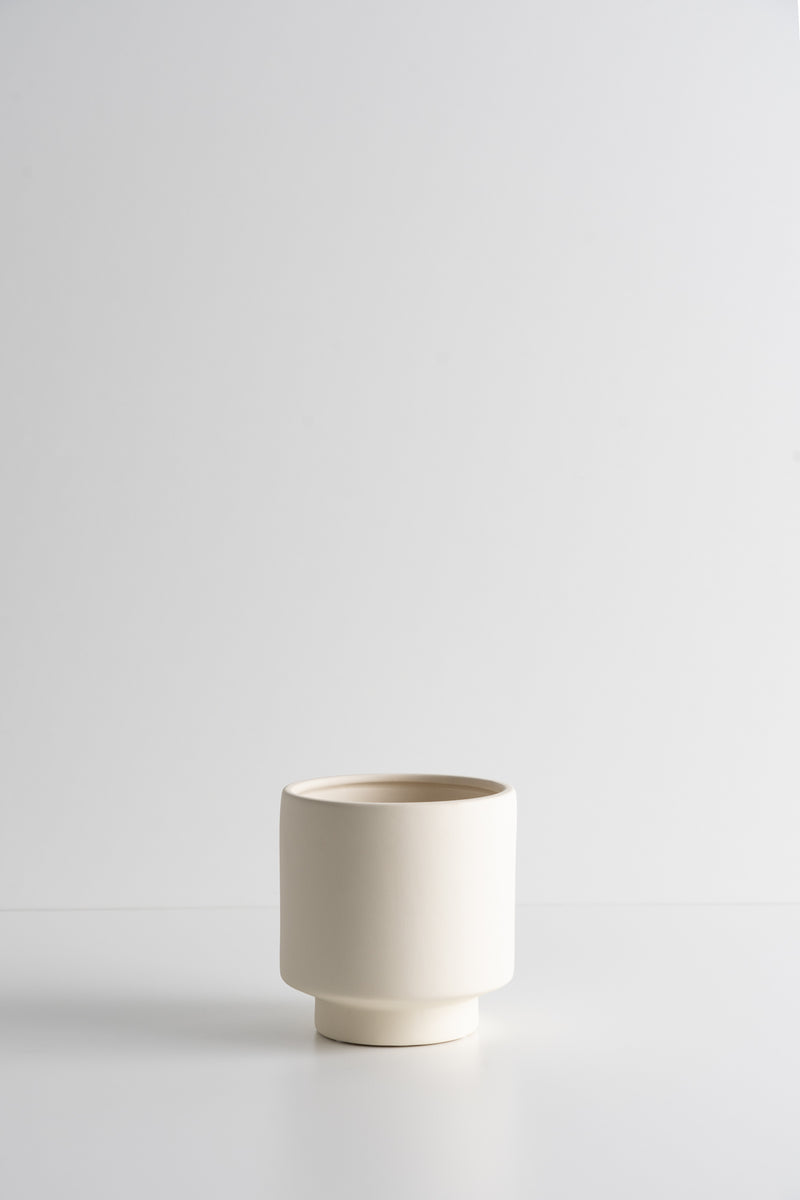 Modern Pedestal Ceramic Container - B