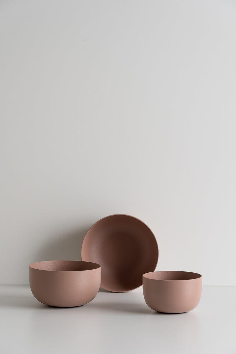 Reo Steel Bowl - Bark - S