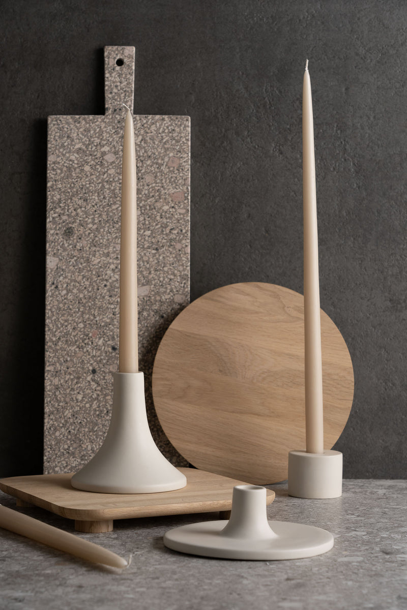 Taper Candle Holder - Wide - Matte White