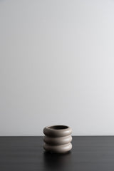 Circular Ceramic Pot - Mocha - S