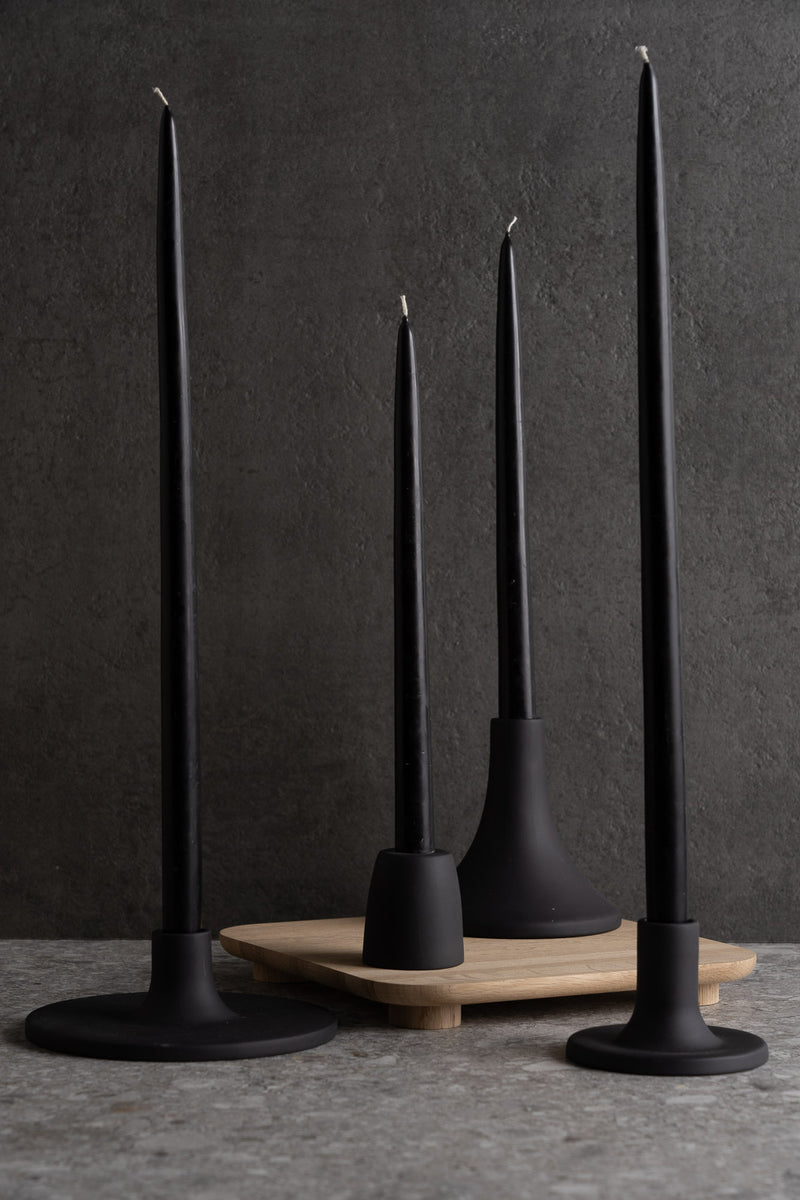 Taper Candle Holder - Wide - Smoke