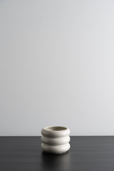 Circular Ceramic Pot - Nougat - S