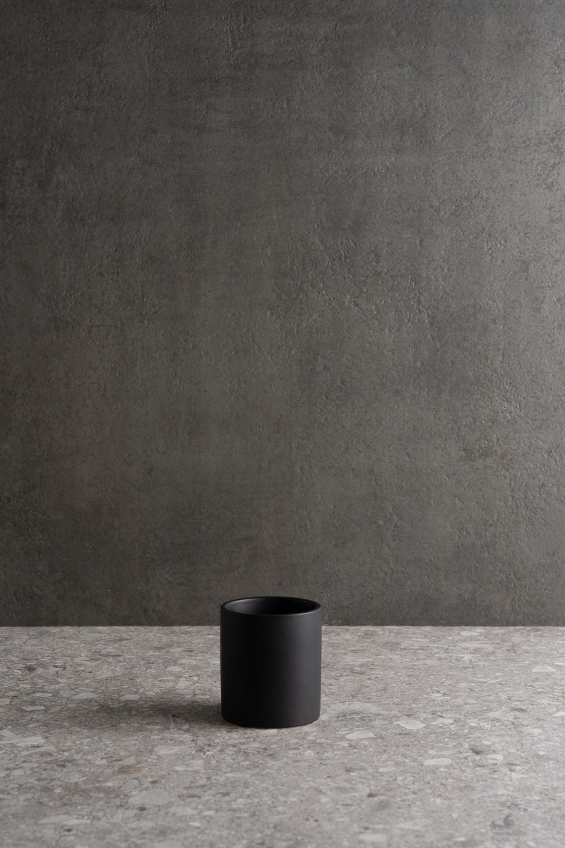 Matte Ceramic Container - Black - L
