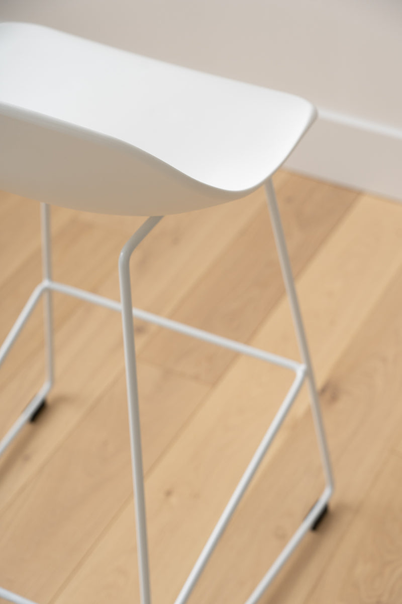 Escape Sled Counter Stool - White