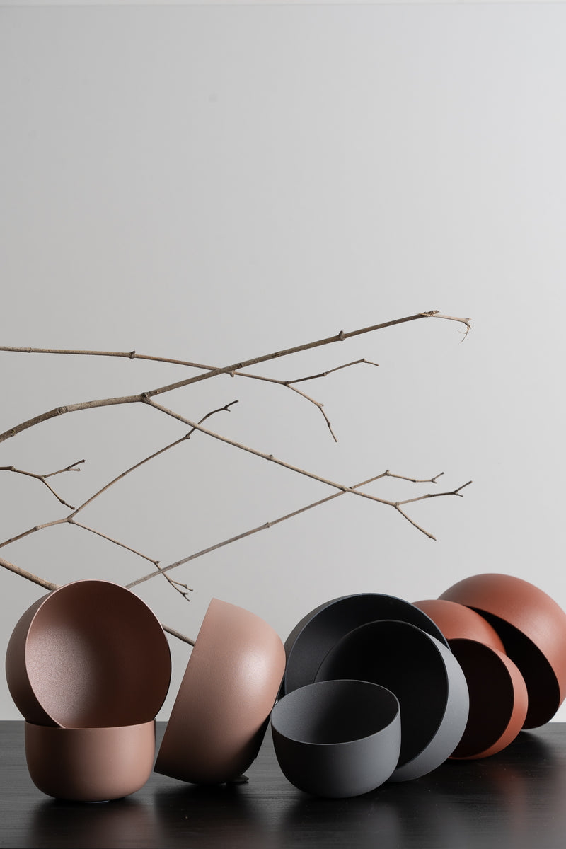Reo Steel Bowl - Bark - S