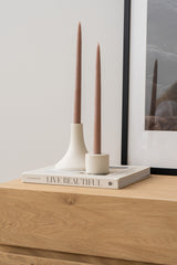 Grand Taper Candle Holder - Short - Matte White