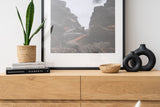 Circular Ceramic Vase - Black - S