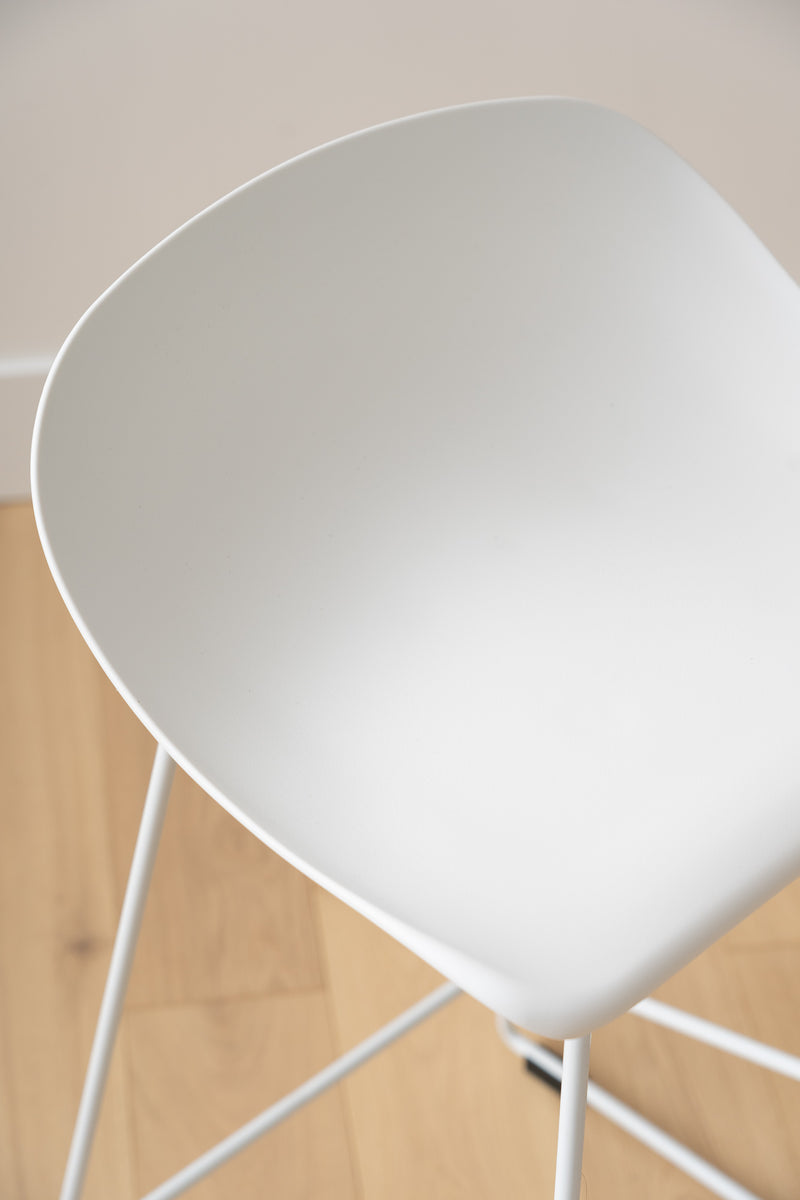 Escape Sled Counter Stool - White