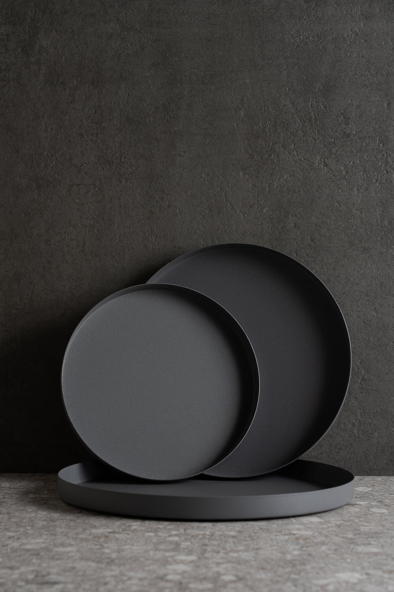 Reo Steel Tray - Pewter - S