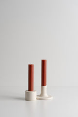 Fancy Taper Candle - Clay
