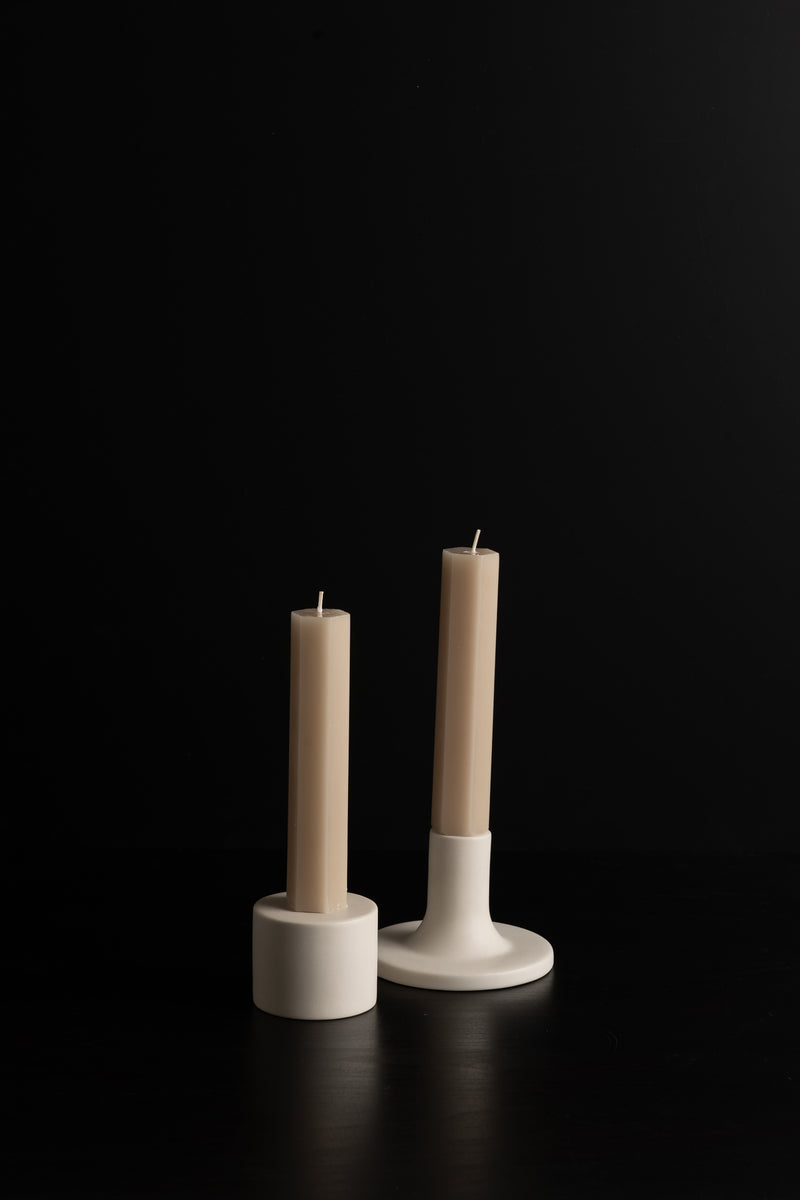 Fancy Taper Candles - Parchment