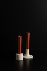 Fancy Taper Candle - Clay