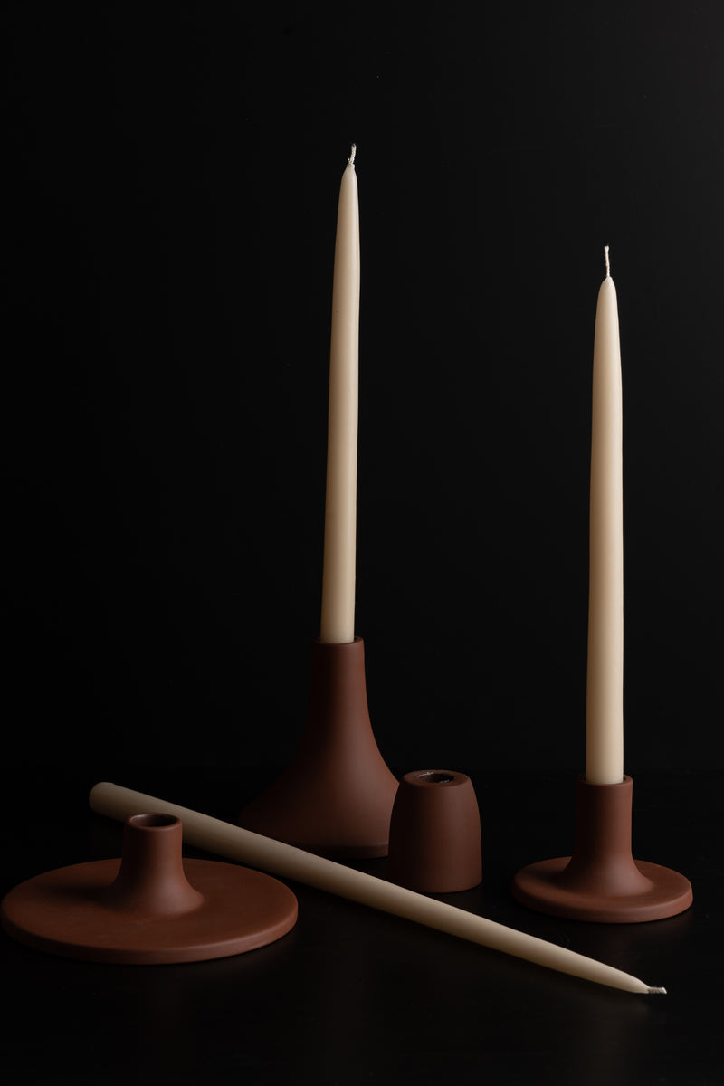 Grand Taper Candle Holder - Short - Earth