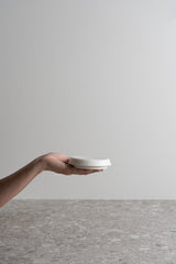 Marble Round Soap Dish - White