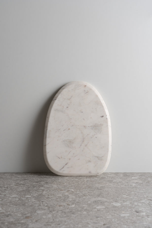 Marble Cheese Plate - White