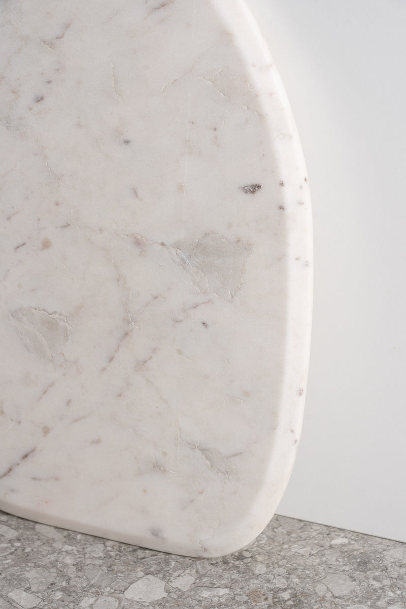 Marble Cheese Plate - White