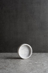 Small Marble Round Tray - White