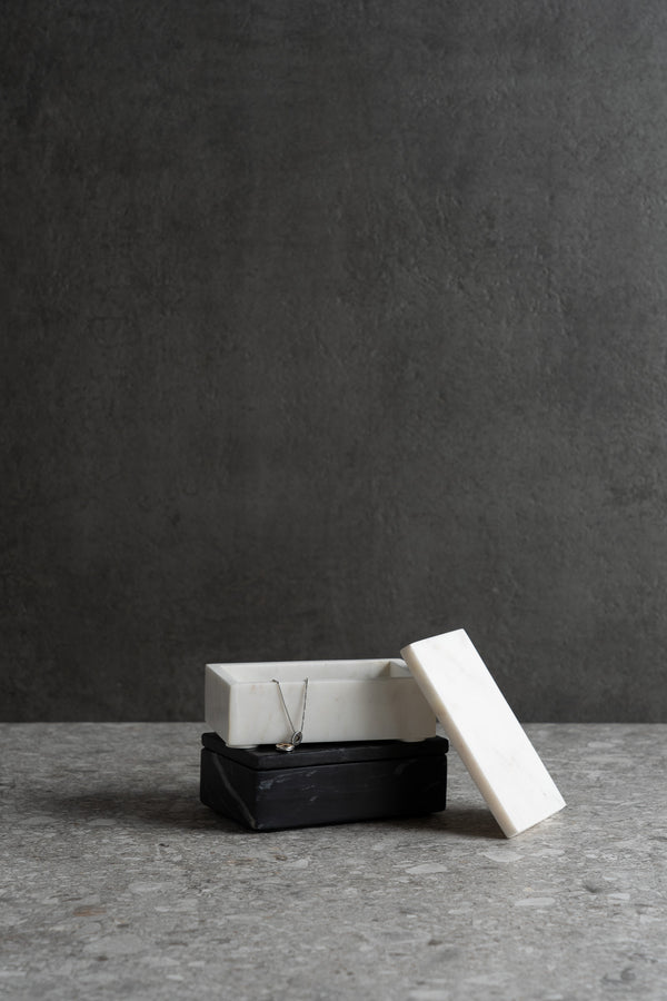 Rectangular Box - Black Marble