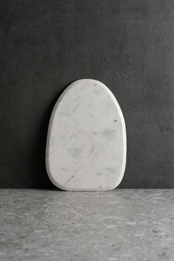 Marble Cheese Plate - White