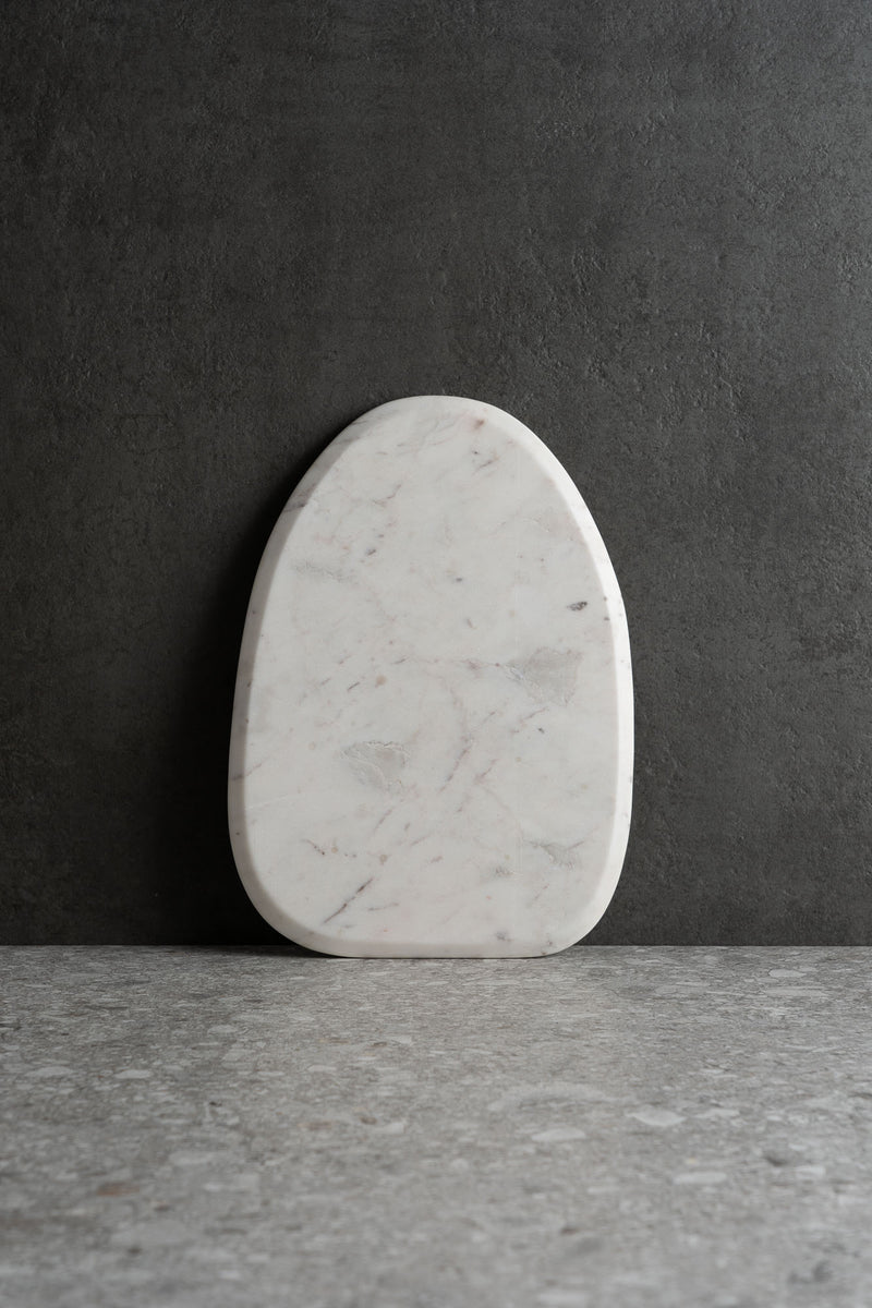 Marble Cheese Plate - White