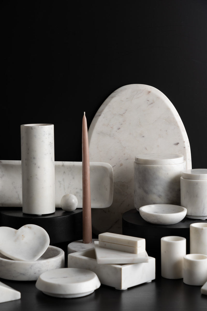 Rectangular Box - White Marble