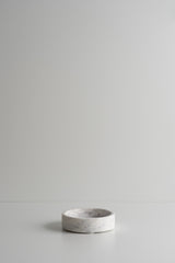 Small Marble Round Tray - White