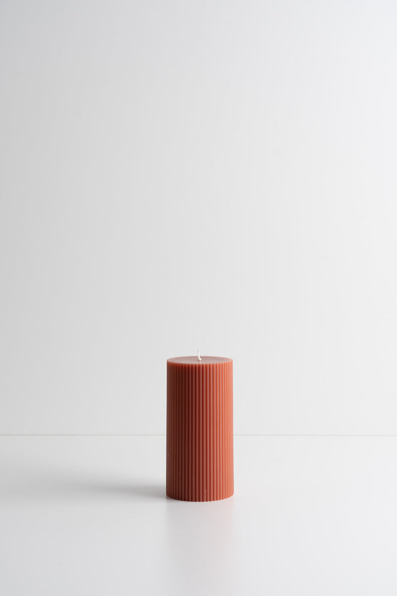 Fancy Ribbed Pillar - Clay