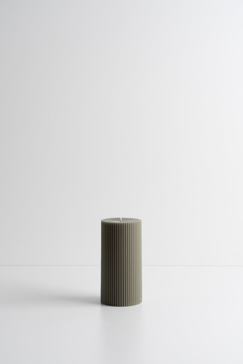 Fancy Ribbed Pillar - Moss