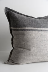 Zadie Light Grey and Dark Grey Fabric - 20" x 20"