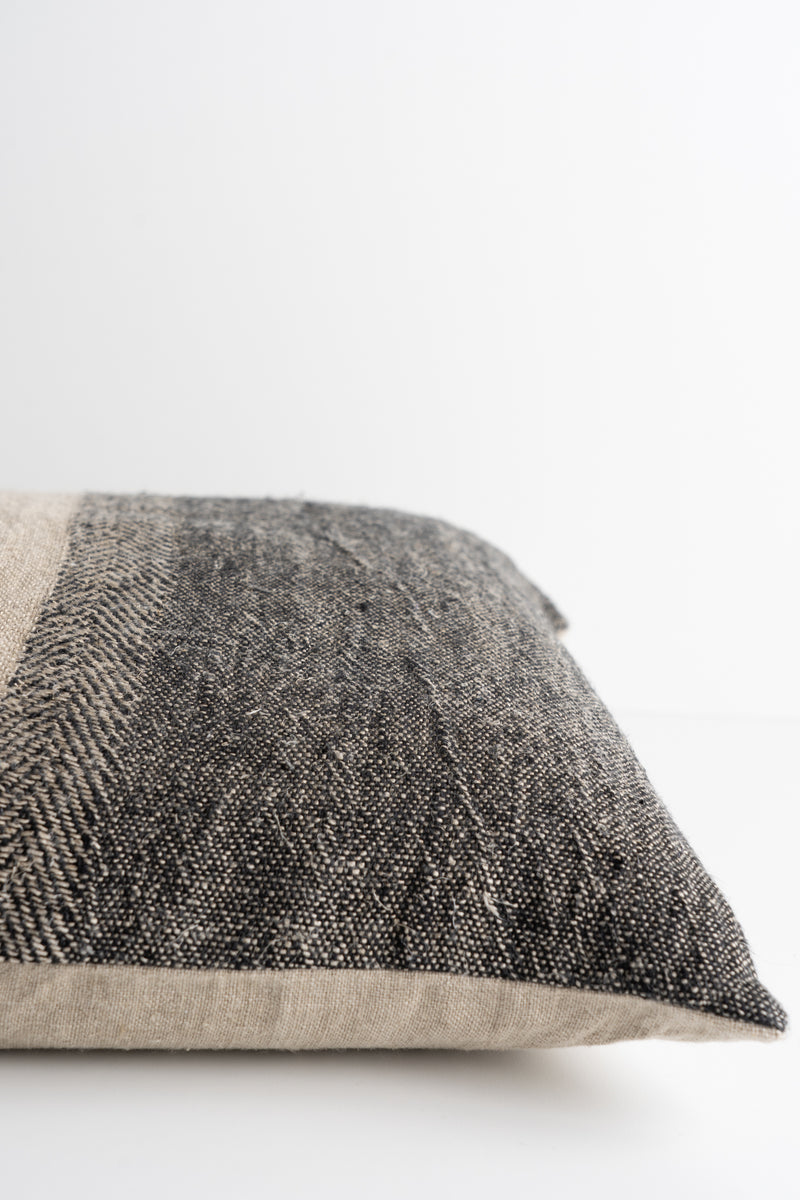 Isolde Beige and Black Fabric Blocked - 20" x 20"