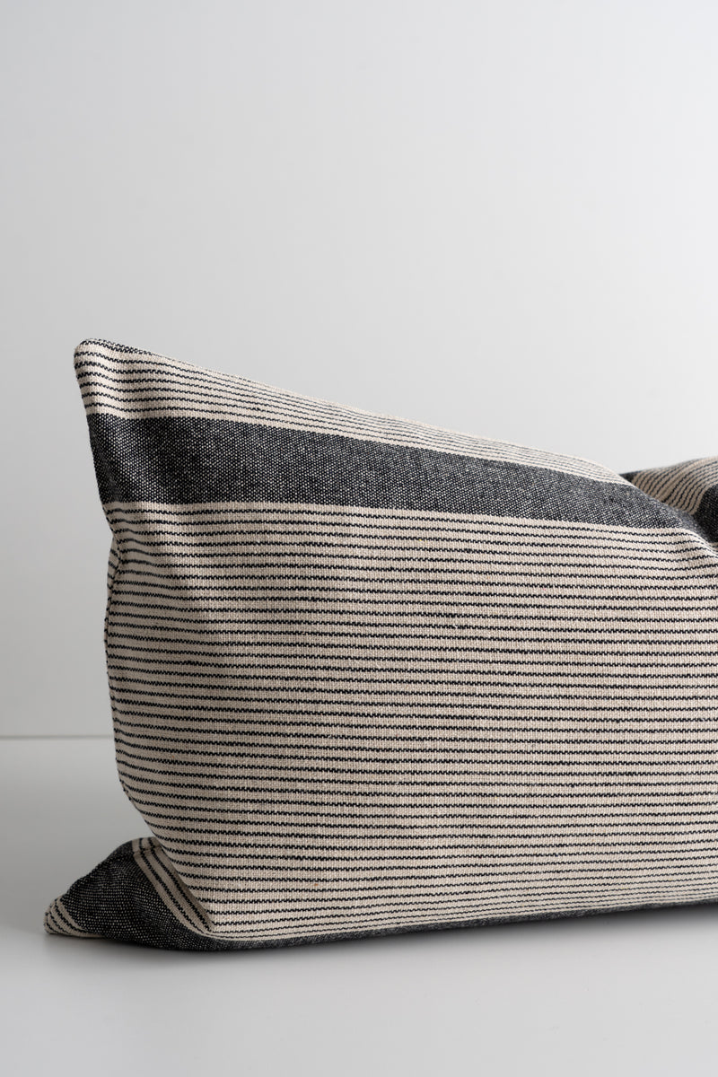 Nancy Beige with Black Stripe Detail 14" x 26"