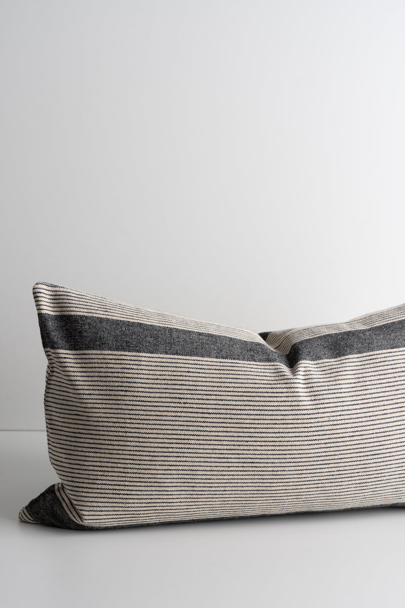 Nancy Beige with Black Stripe Detail 14" x 26"