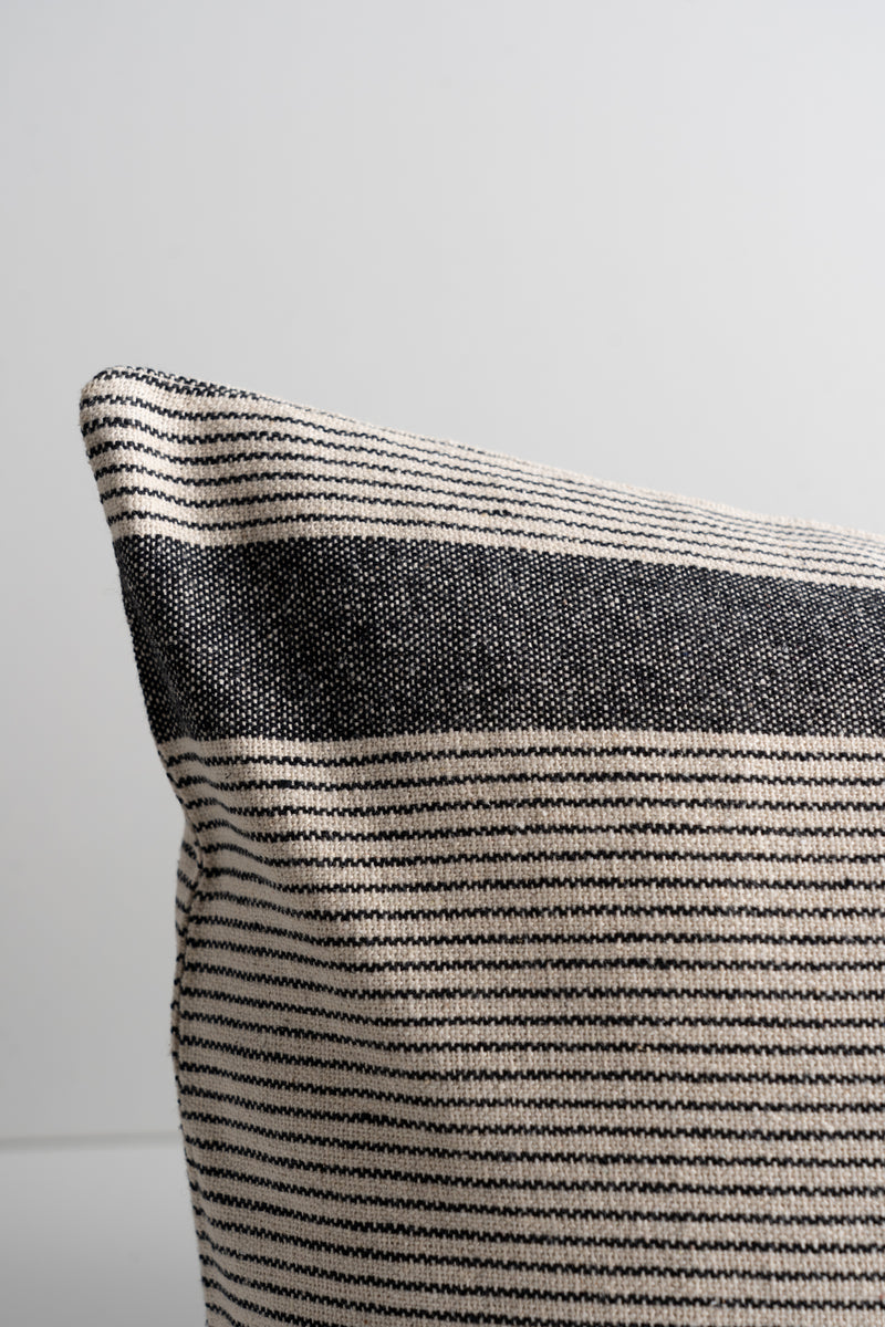 Nancy Beige with Black Stripe Detail 14" x 26"