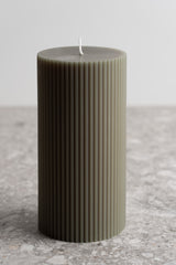 Fancy Ribbed Pillar - Moss