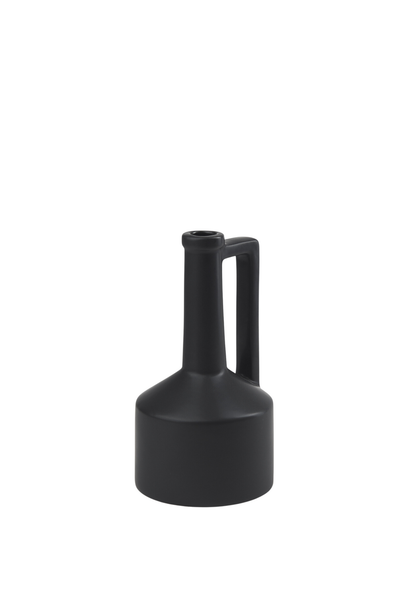 Burton Ceramic Vase Small - Matt Black