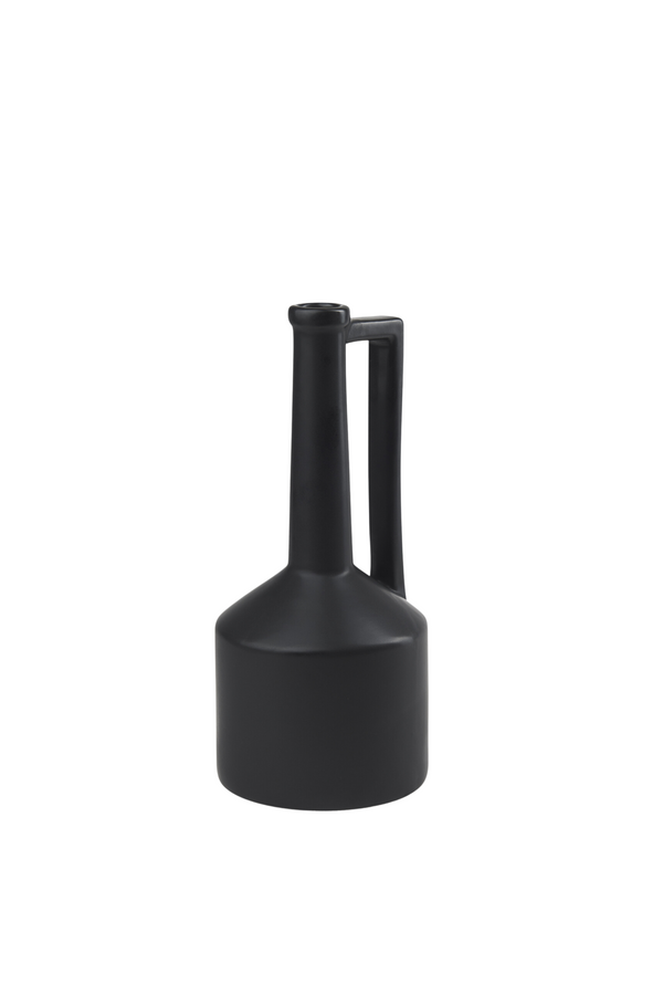 Burton Ceramic Vase Medium - Matt Black