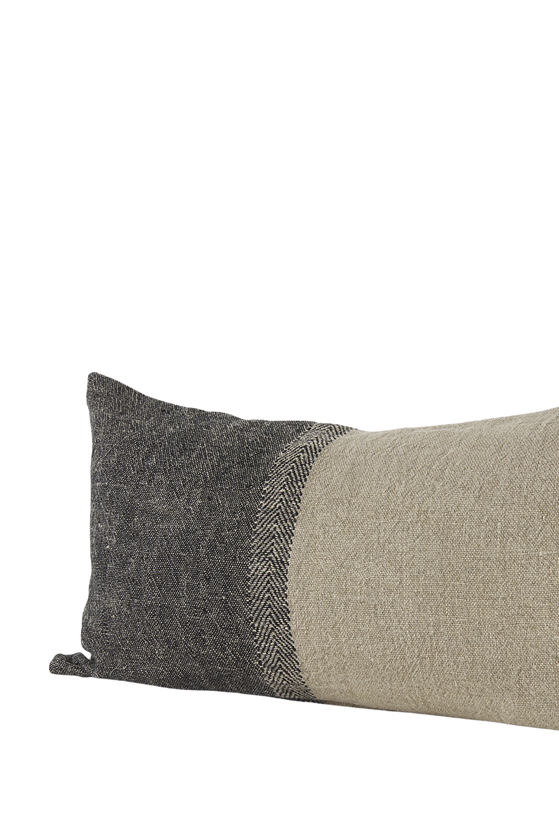 Isolde Beige and Black Fabric Blocked - 14" x 26"