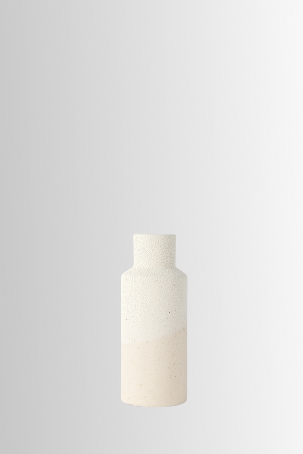 Salar Cream Gourd Style Crackled Ceramic Vase