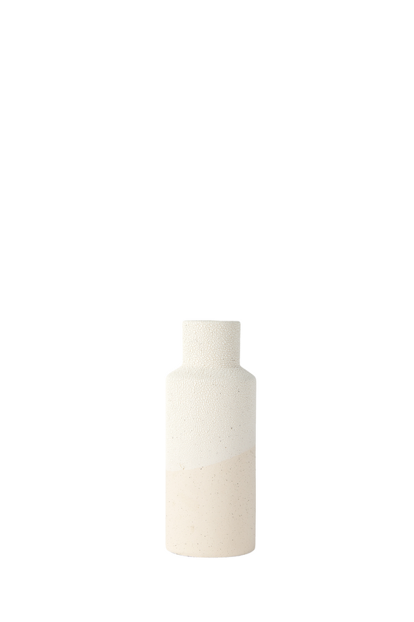 Salar Cream Gourd Style Crackled Ceramic Vase