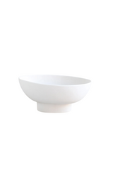 Ceramic Compote Vase - Matte White