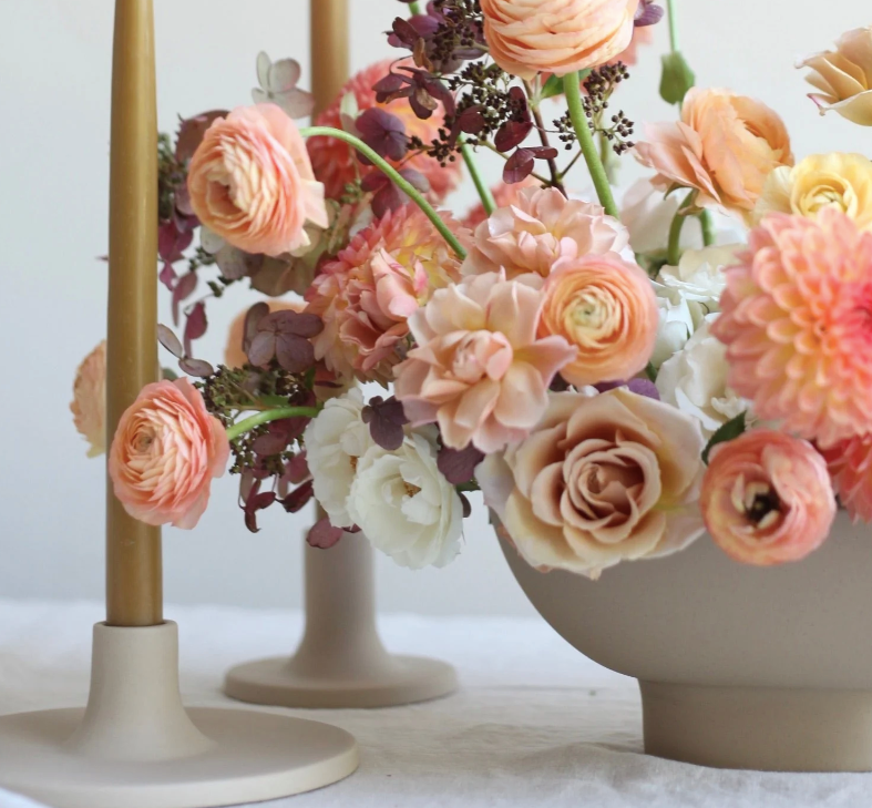 Ceramic Compote Vase - Sand