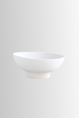 Ceramic Compote Vase - Matte White